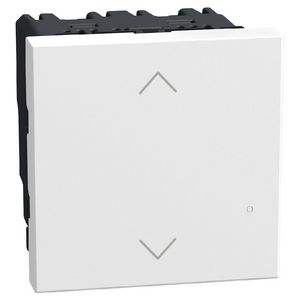 Light Now WN - rolluikschakelaar 2 modules - wit