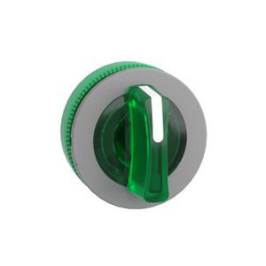 Flush mounted green illum selector switch head 3-position