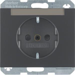Wandcontactdoos RA tekstv. steek berker K.1/K.5 antraciet