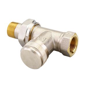 Voetventiel RLV vul- en aftap DN10 recht 3/8" bn. vernikkeld