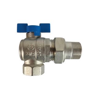 Pro Kogelafsluiter 1/2" BIN x 1/2" BUI Haaks vlinder blauw