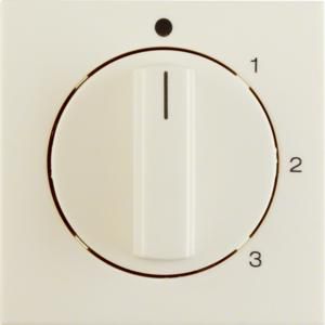 Afdek. draaiknop 3-st. 0-stand berker S.1/B.3/B.7 wit glans