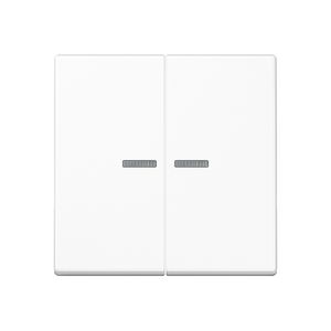 Tastafdekking 2voudig A500 sl.voudig alpwit KNX RF