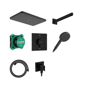 ShowerSet 210/340 1 straalsoort thermostaat inb. Raindance Alive Q mat zwart