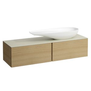 Onderbouwkast 1600X500 2x la cutout R kraangat Licht eike H4313450972501
