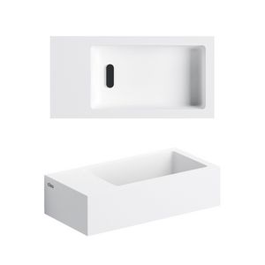 Flush3 fontein 360x180mm aluite LI met voorbew. kraangat plug