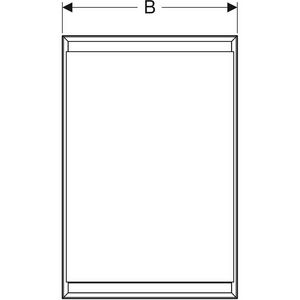 Inbouw spiegelkast 1 deur scharnieren rechts 60x90cm ComfortLight Mat zwart ONE excl. ruwbouwbox