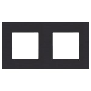 2-voudige afdekplaat hoh 71mm Pure alu black br