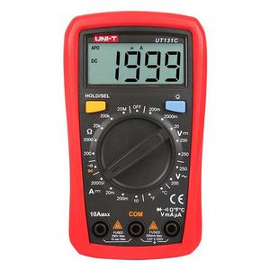 Palm Size digitale multimeter tot 250V AC/DC met temperatuur