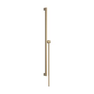 Unica glijstang E Puro 90cm met easy slide handdouchehouder en Isiflex doucheslang 1600mm Brushed Bronze