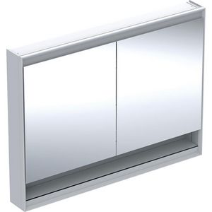 Opbouwspiegelkast nis 2 deuren 120x90cm ComfortLight wit ONE
