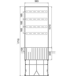 Polyesterkast 1710x583mm+railsysteem