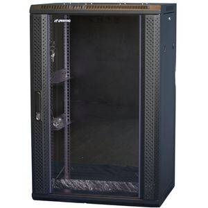 19" PATCHKAST WAND MONTAGE ENKELVOUDIG D450 B600 18HU rook-g