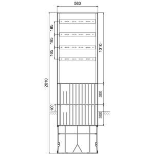 Polyesterkast 2010x583mm+railsysteem