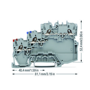 3-draads initiatorklem gekleurde invoeropeningen 1mm² VVE=50