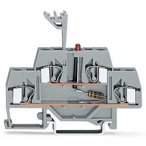 Moduleklem 2-etage LED rood grijs 281-634/281-434 VVE=50