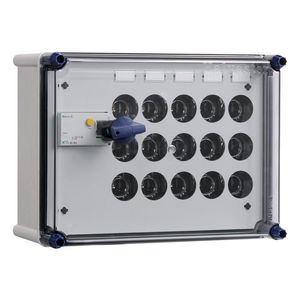 Krachtgroepenkast ALS 63A 300mA+5x25A+rails