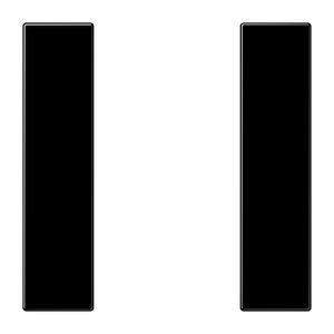 Tastafdekking compleet 1-voudig LS zwart KNX