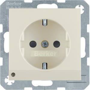 Wandcontactdoos RA led-orient. berker S.1/B.3/B.7 wit glans