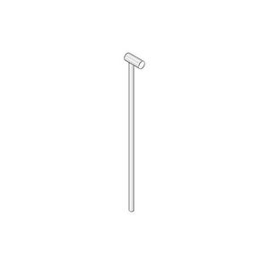 Trekstang afvoer. met knop 17x158x7mm chr