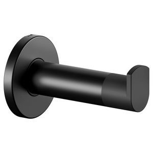 Handdoekhaak met deur buffer zwart zwart mat