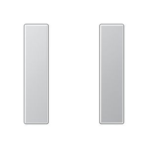 Tastafdekking compleet 1-voudig A500 aluminium KNX