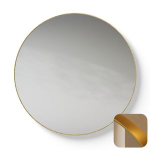 Spiegel Metallic Line Round brushed Brass Ø100cm