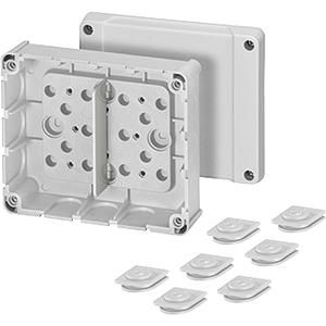 Kabeldoos IP54 zonder klem 16x membraan invoer Grijs VVE=2