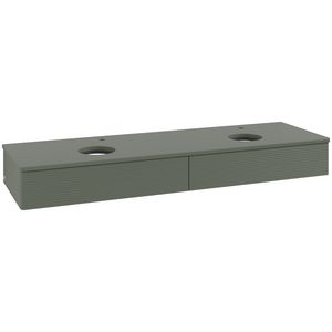Wastafelonderkast Antao 1600x190x500mm L.Green Matt Lacquer L17150HL