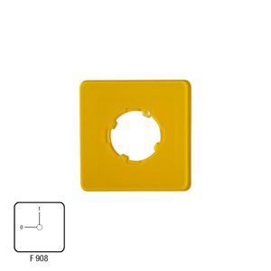 Frontplaat geel 88x88 A550721