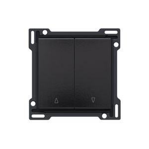 Afwerkingsset 2-voudige rolluikdrukknop piano black coated
