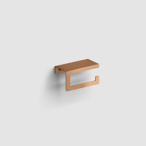 FOLD toiletrolhouder met cover, brons geborsteld PVD