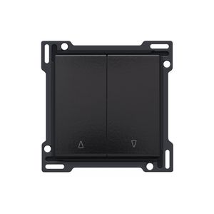 Afwerkingsset 2-voudige rolluikdrukknop piano black coated