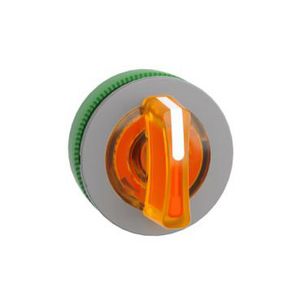 Flush mounted orange illum selector switch head 3-pos