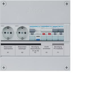 Groepenkast 2-groepver. HS DIRECT/HACO+W+W