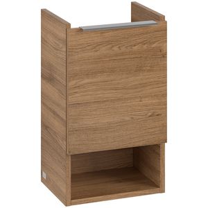 Wastafelonder. ARCHITECTURA 310x520x243mm Oak Kansas B88000RH greep alu. glans