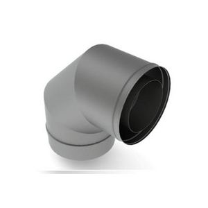 Bocht RVS Ø150/100 90°, gesegmenteerd