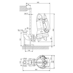 Fecaliendompelpomp SEG.40.26.E.2.50B 3x400VY Auto Adapt