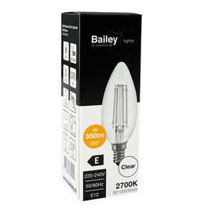 LED-lamp C35 CL FIL E12 3W 32W 350lm 827 helder