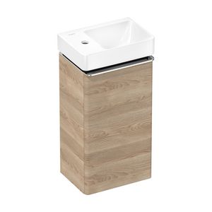 Badmeubel Xelu Q Natural Oak 340/245 planchet LI. greep chroom