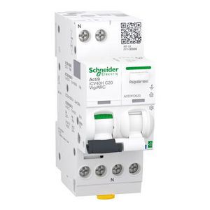 Active Vlamboogbev. RCBO Acti9 iCV40H ARC 1-polig + Nul 20A C cu