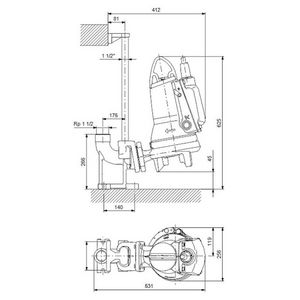 Fecaliendompelpomp SEG.40.40.E.Ex.2.50B 3x400VY Auto Adapt