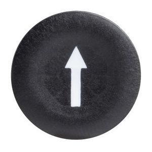 Kapje ronde drukknop 22mm Pijl omhoog Zwart VVE=10