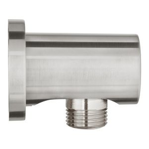 Rainshower wandaansluitbocht supersteel (rvs look) incl. rond rozet