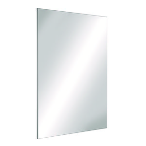 Spiegel onbreekbaar 385x485mm RVS m. onzichtbare bev.