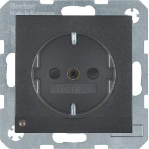Wandcontactdoos RA led-orient. berker S.1/B.3/B.7 antraciet