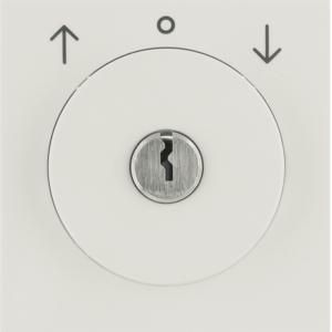 Centraalplaat + slot jaloezie berker S.1/B.3/B.7 wit glans (0-stand uitneembaar)