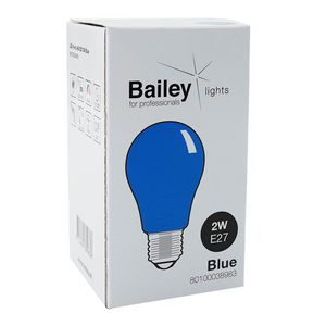 LED-lamp A60 Party E27 2W blauw