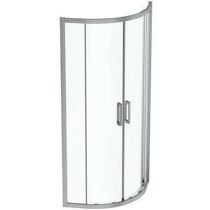 Douchewand Connect-2 kwartrond 80X80cm radius 55cm schuifdeuren