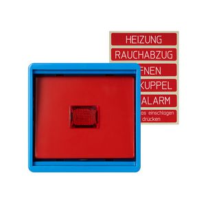 Afdekking met glas blauw 661WGLBL